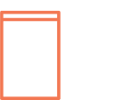Orange and White Icon of Monitor and Binary code